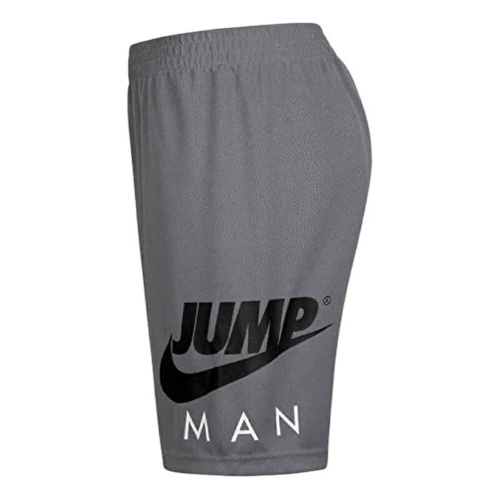 NIKE Air Jordan Boys Jumpman Mesh Basketball Shorts Gray Size Medium Athletic